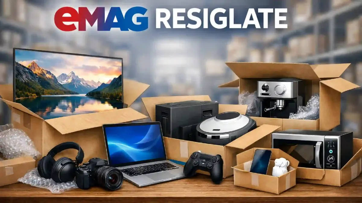 Resigilatele eMAG de la Numai 3 LEI cu Electronice, Telefoane, Televizoare, Haine la Reducere | iDevice.ro Resigilatele eMAG de la Numai 3 LEI cu Electronice, Telefoane, Televizoare, Haine la Reducere