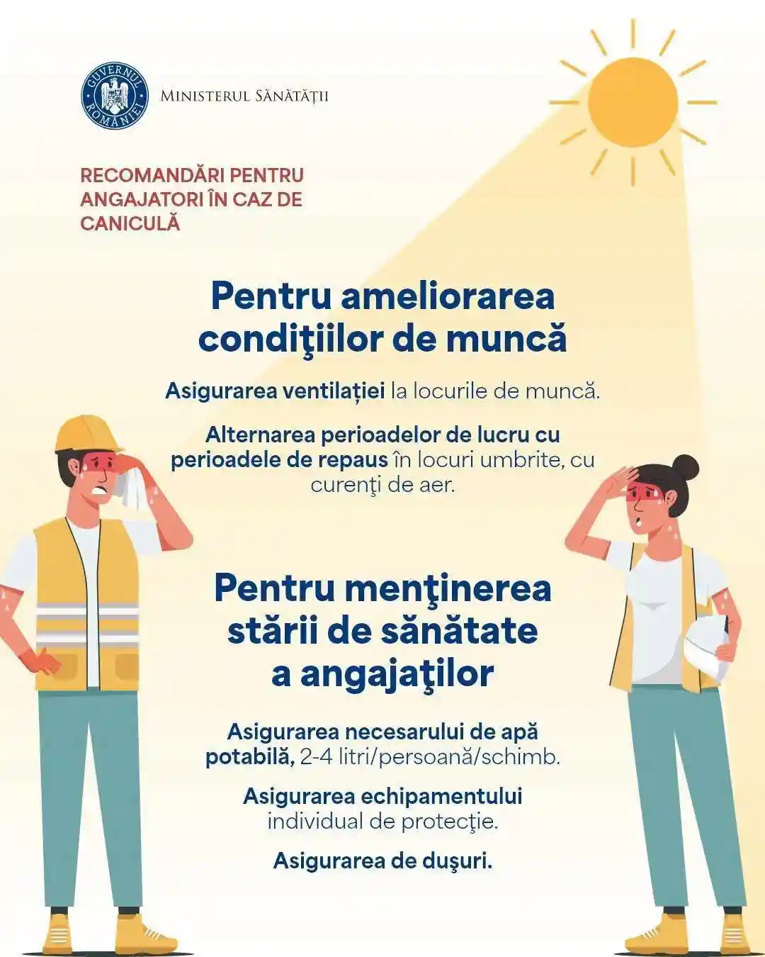 avertizare ministerul sanatatii recomandari protectie canicula conditii munca | iDevice.ro avertizare ministerul sanatatii recomandari protectie canicula conditii munca