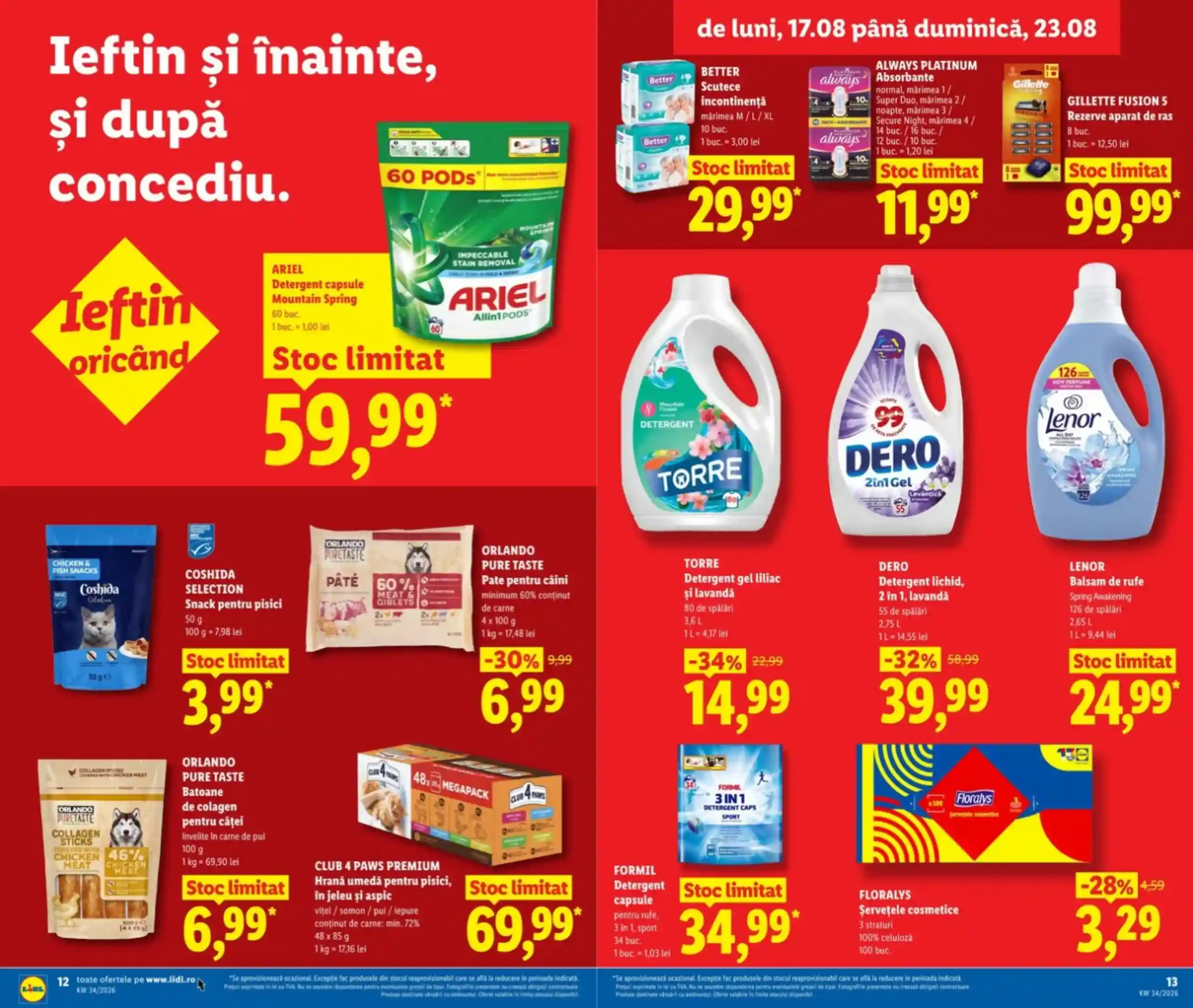 catalog LIDL Romania oferte 17 august 2026 - pagina 12 - 13 catalog LIDL Romania oferte 17 august 2026 - pagina 12 - 13