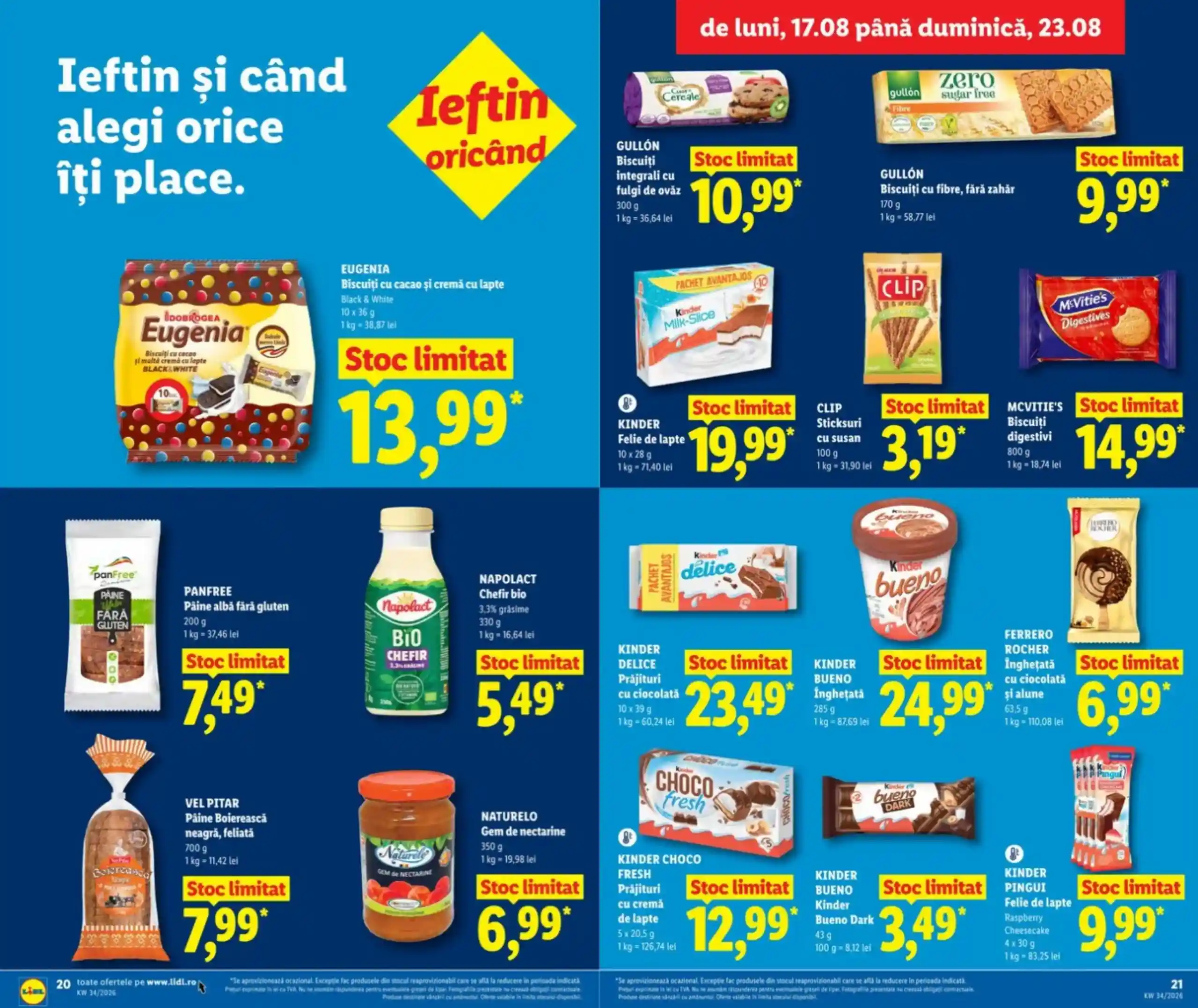 catalog LIDL Romania oferte 17 august 2026 - pagina 20 - 21 catalog LIDL Romania oferte 17 august 2026 - pagina 20 - 21