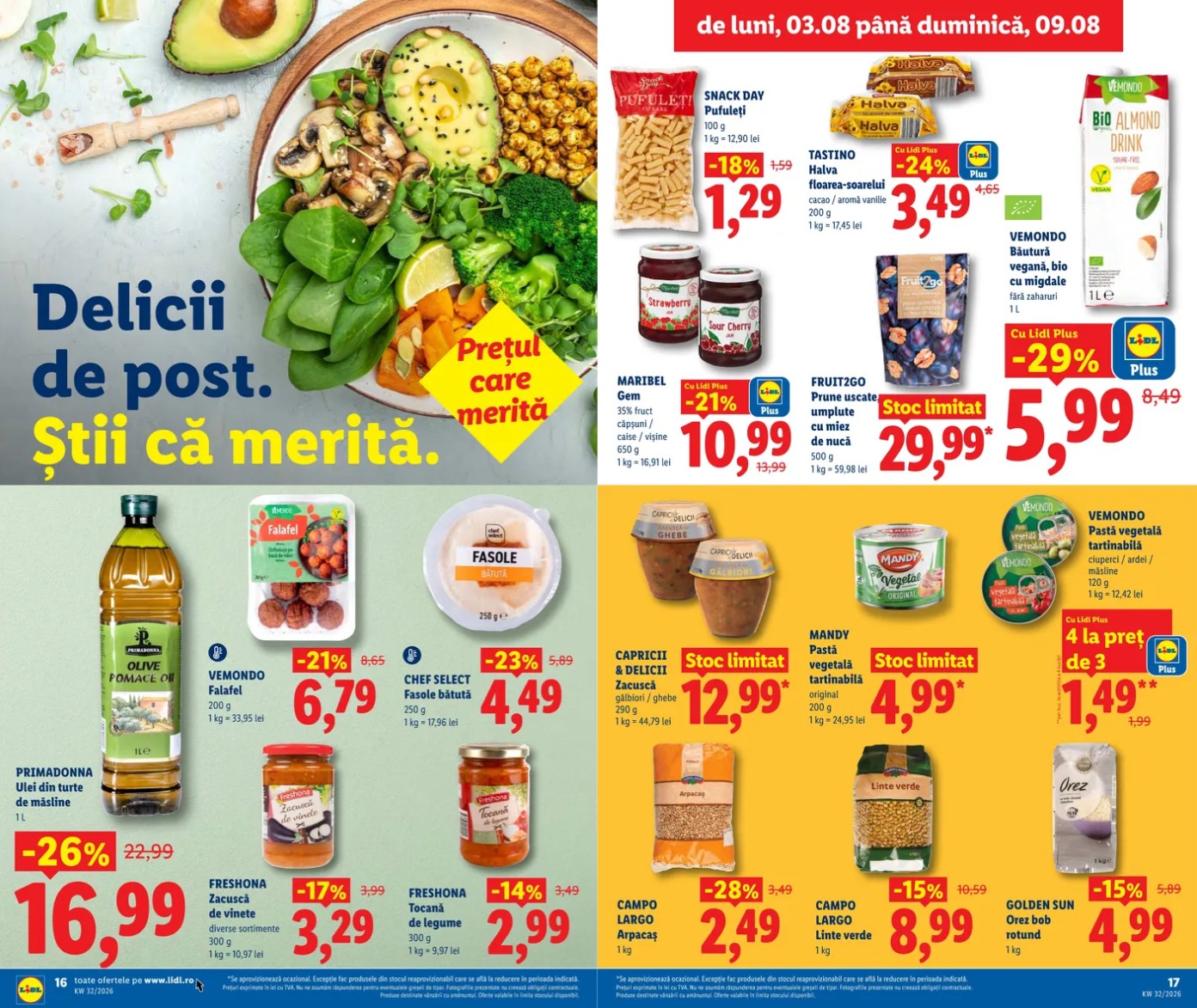 catalogul LIDL oferte 3 august 2026 - pagina 16 - 17 | iDevice.ro catalogul LIDL oferte 3 august 2026 - pagina 16 - 17