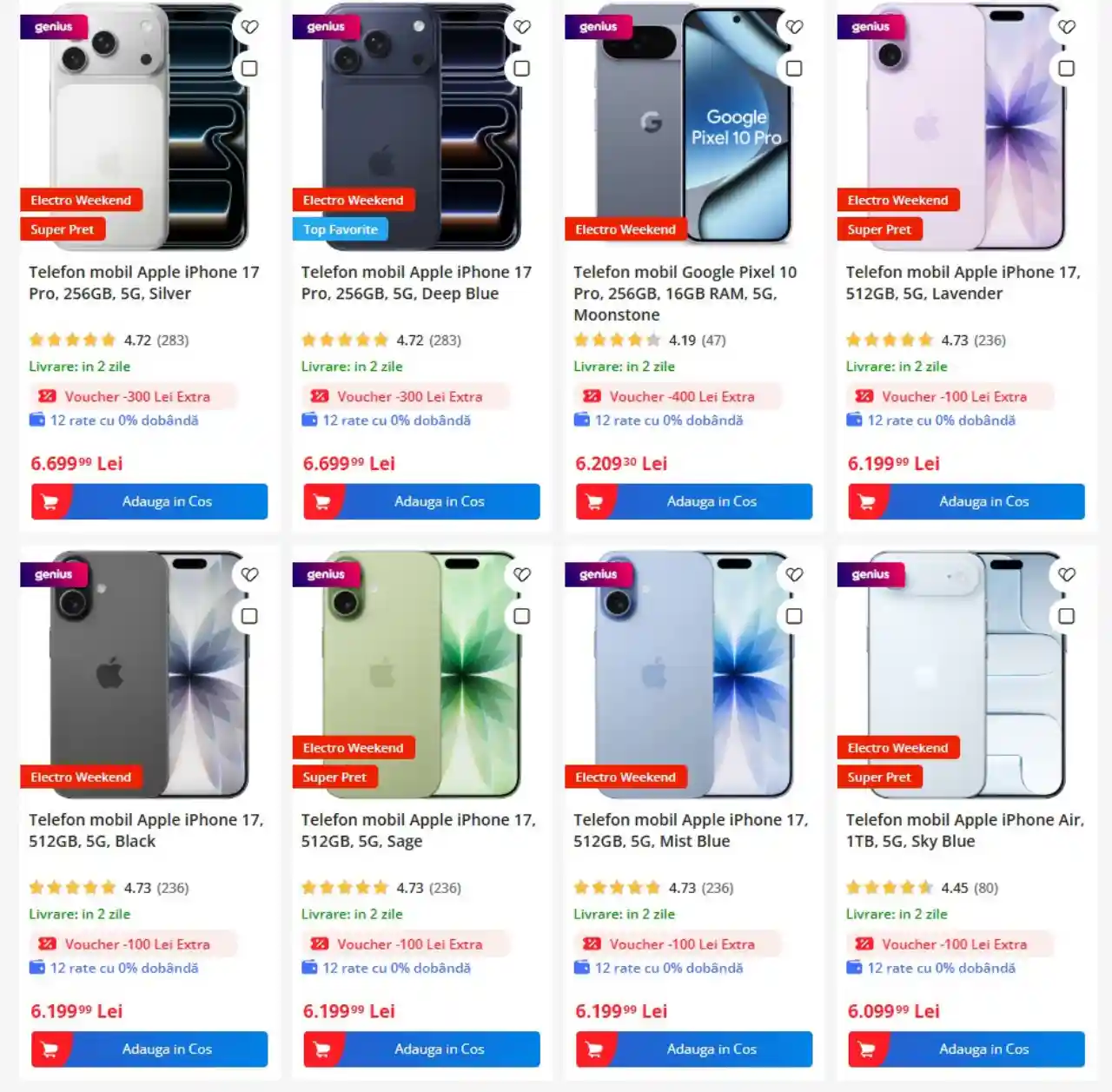cupoane extra reducere emag Google Pixel 10 iPhone Air iPhone 17 | iDevice.ro cupoane extra reducere emag Google Pixel 10 iPhone Air iPhone 17