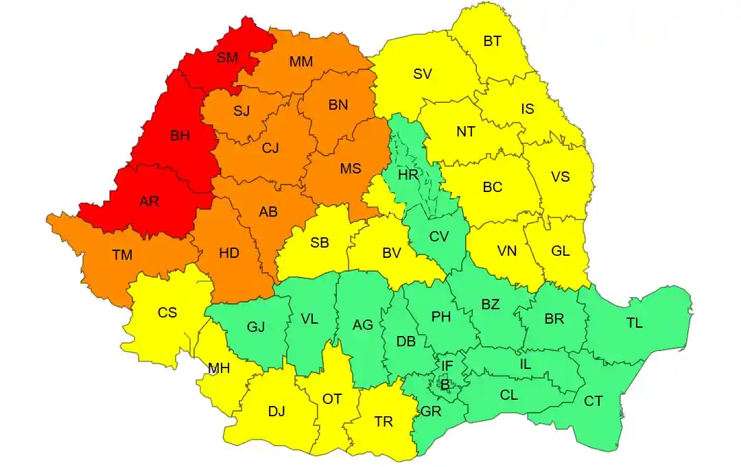 harta cod rosu meteo canicula romania ANM 2 august 2026 | iDevice.ro harta cod rosu meteo canicula romania ANM 2 august 2026