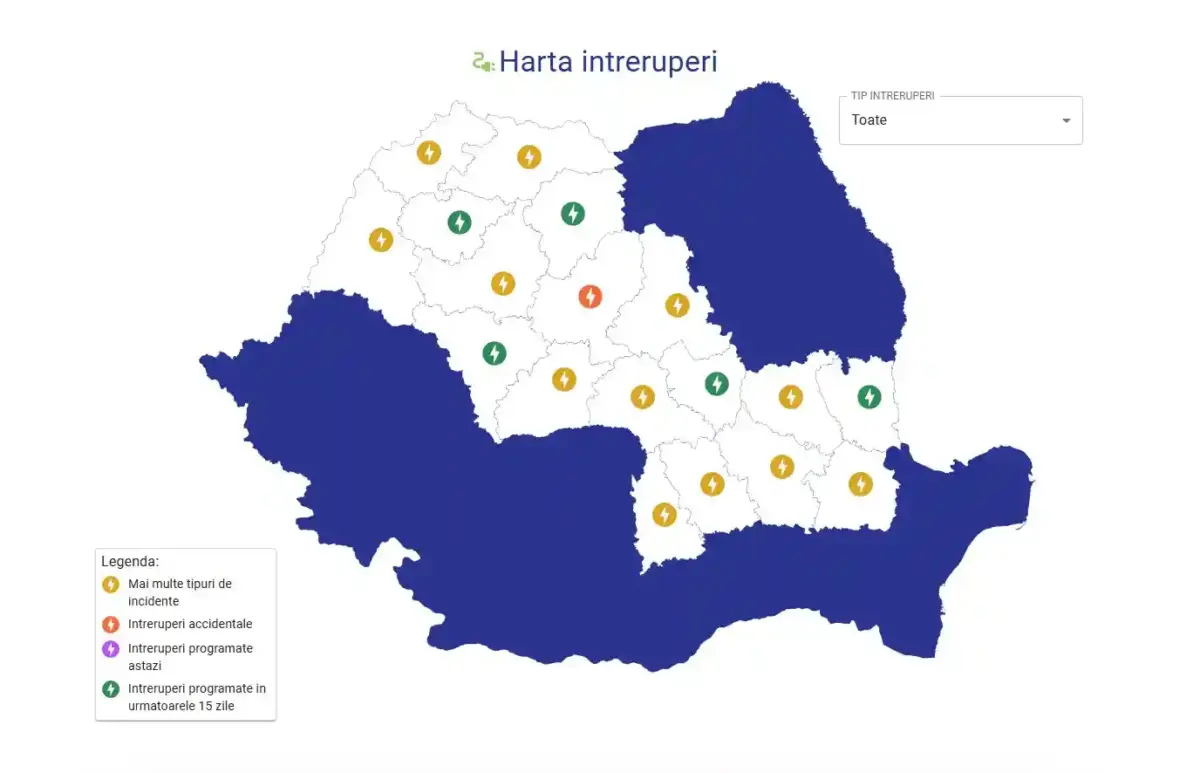 harta electrica - deer intreruperi Romania criza energetica | iDevice.ro harta electrica - deer intreruperi Romania criza energetica