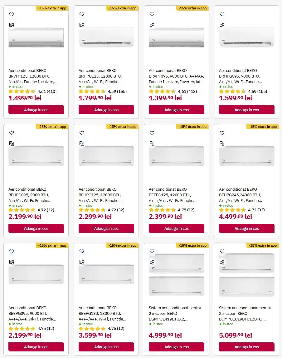 oferte ALTEX Extra reduceri promotii aparate aer conditionat BEKO 3 august 2028 | iDevice.ro oferte ALTEX Extra reduceri promotii aparate aer conditionat BEKO 3 august 2028