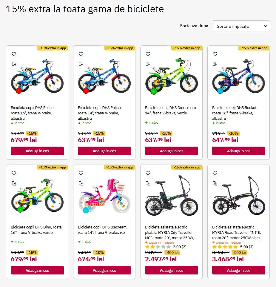 oferte ALTEX Extra reduceri promotii biciclete 3 august 2028 | iDevice.ro oferte ALTEX Extra reduceri promotii biciclete 3 august 2028