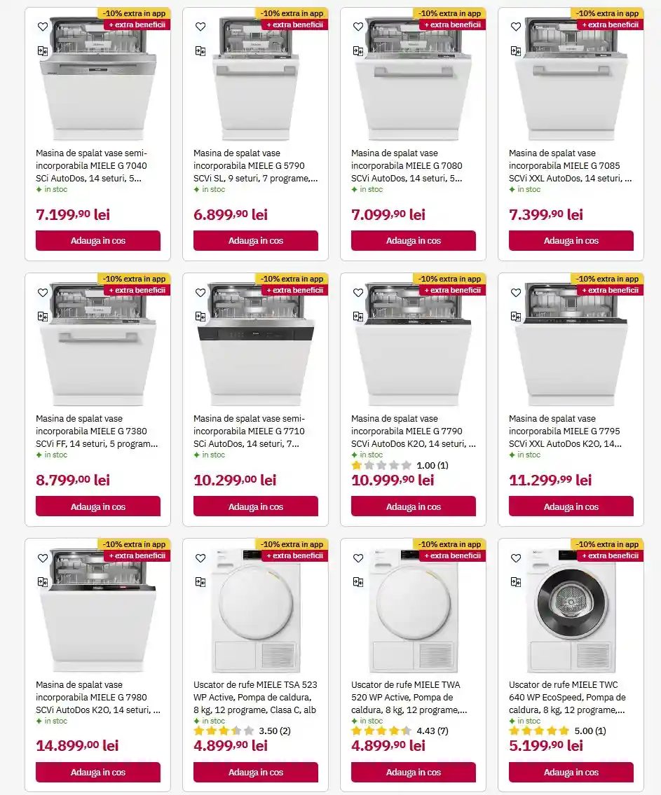 oferte ALTEX Extra reduceri promotii masini spalat miele 3 august 2028 | iDevice.ro oferte ALTEX Extra reduceri promotii masini spalat miele 3 august 2028