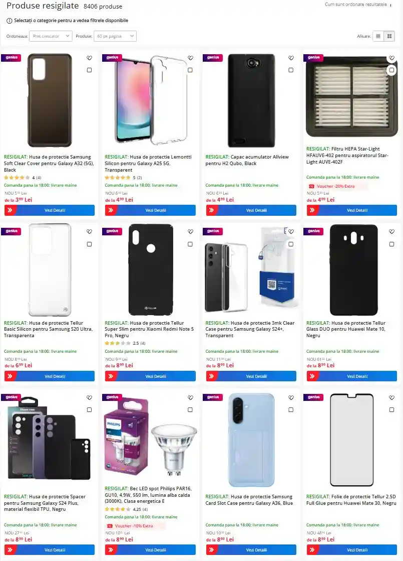 resigilate emag de la 3 lei - oferte 2 august 2026 | iDevice.ro Husa de protecție pentru Samsung Galaxy A32 5G, neagră, Soft Clear Cover, produs în stoc