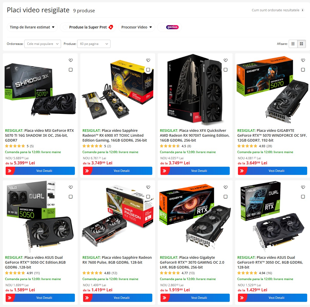 resigilate emag oferte placi video | iDevice.ro resigilate emag oferte placi video