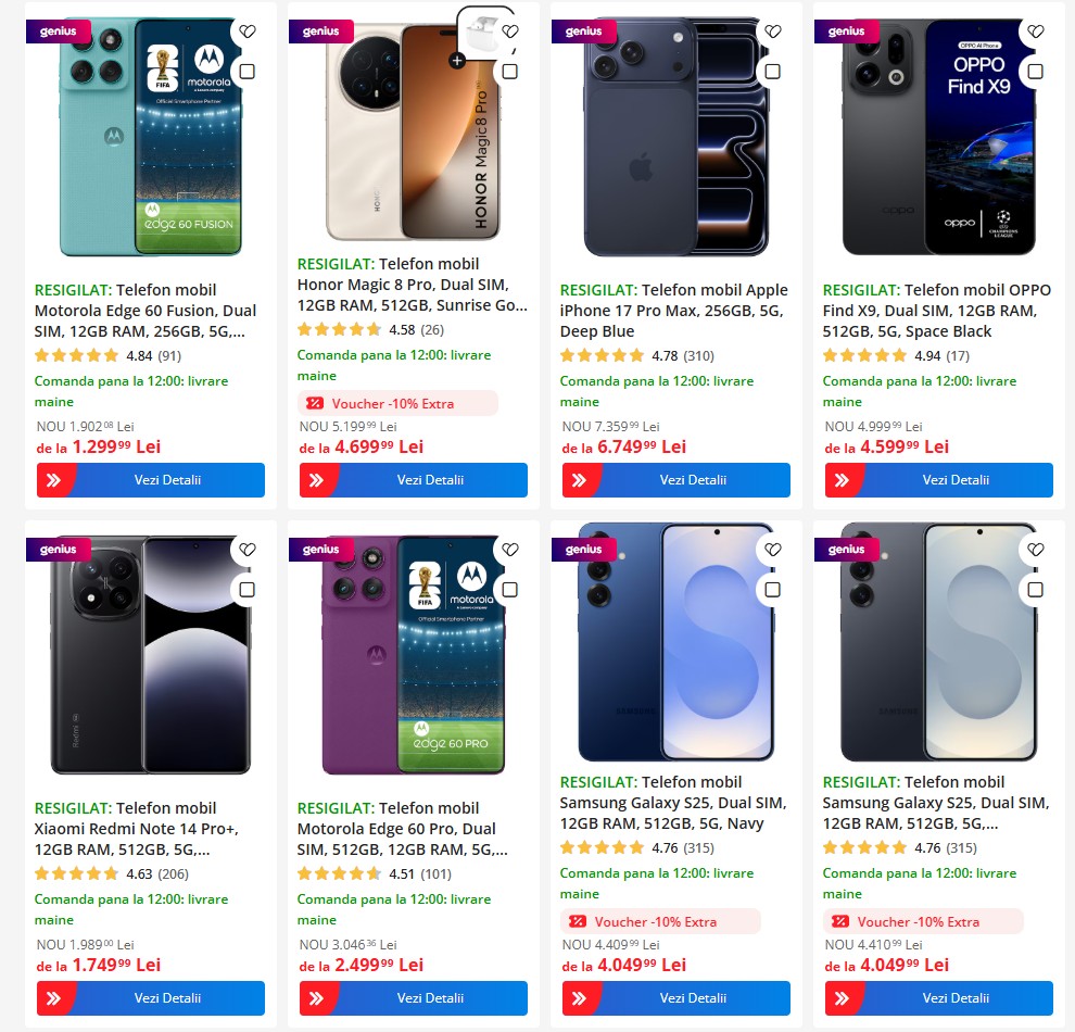 resigilate emag oferte telefoane honor motorola samsung galaxy s25 | iDevice.ro resigilate emag oferte telefoane honor motorola samsung galaxy s25