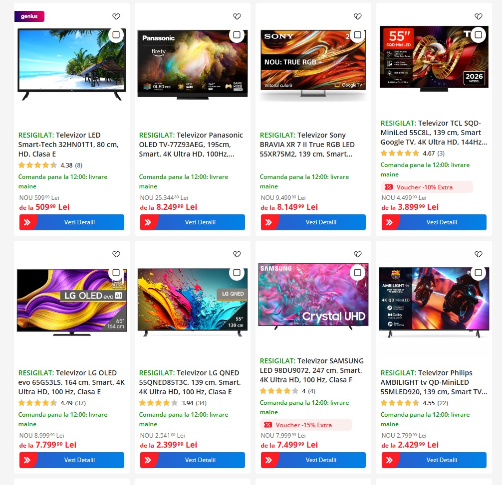 resigilate emag oferte televizoare samsung lg sony | iDevice.ro resigilate emag oferte televizoare samsung lg sony