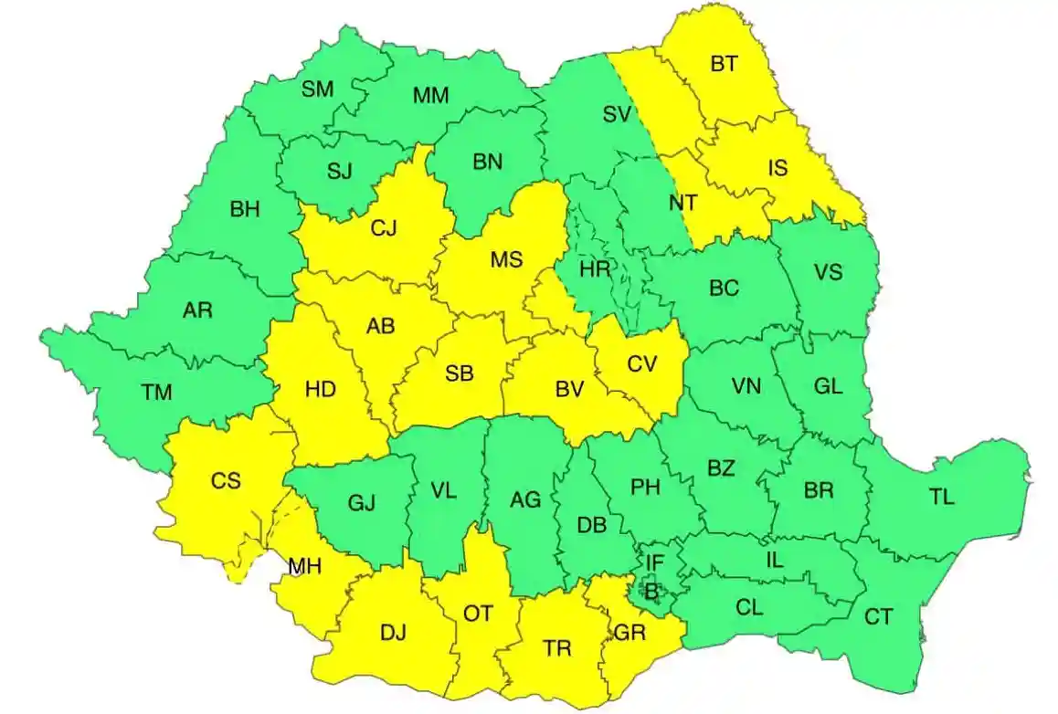 cod galben ploi torentiale canicula romania cod galben ploi torentiale canicula romania