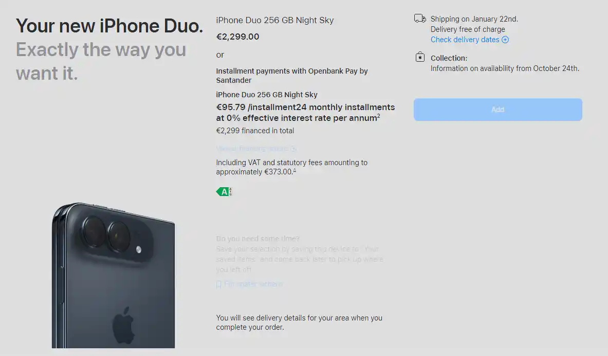 iPhone Duo precomanda ianuarie 2027 iPhone Duo precomanda ianuarie 2027