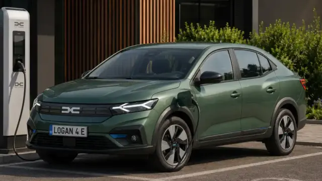DACIA Logan 4 electrica verde incarcare