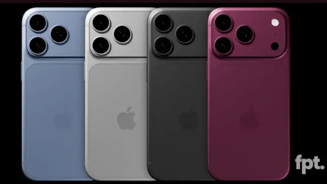 randare cu patru variante de culoare pentru viitorul Apple iPhone 18 Pro