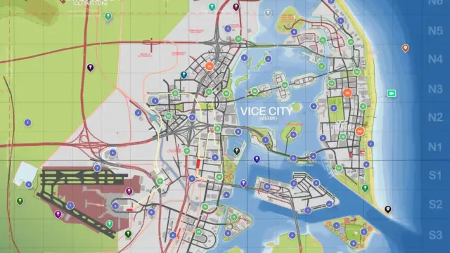 harta GTA 6 Vice City