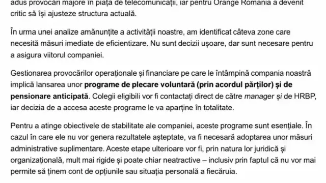 Orange concedieri voluntare
