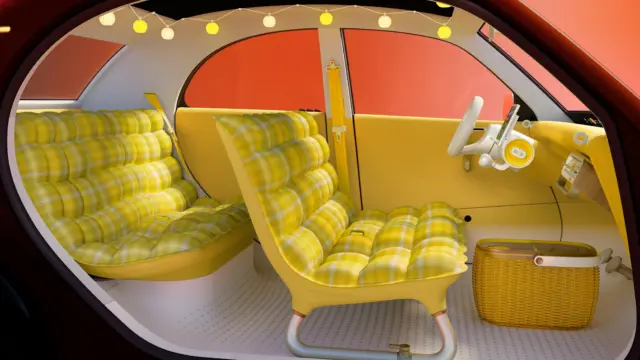 Citroen 2 CV interior lateral
